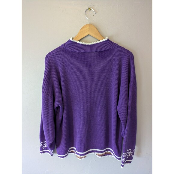 Cottagecore Sweater 90s Vintage Cats Kittens knit jumper, cute whimiscal, spunky - Picture 3 of 7